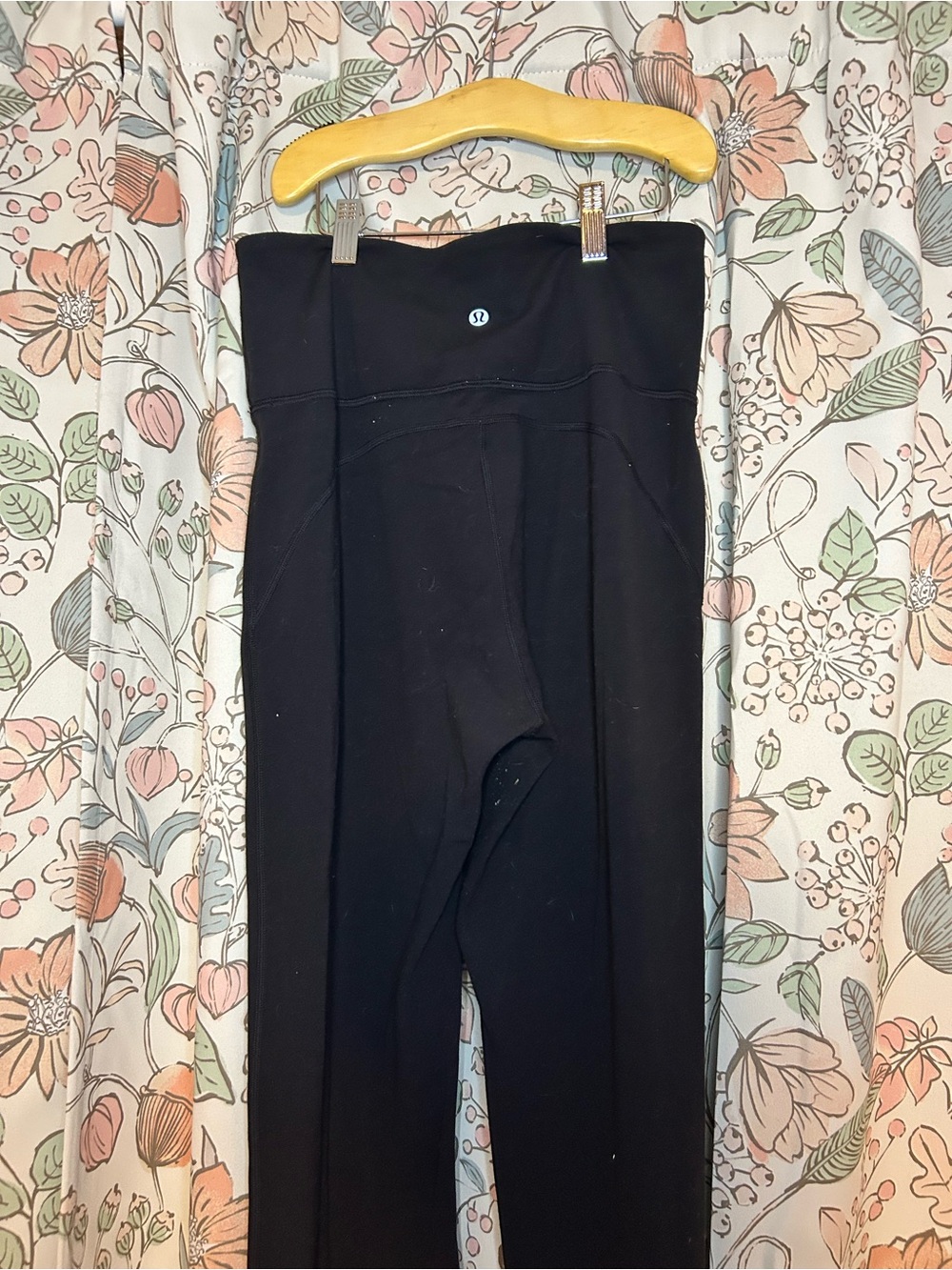 lululemon athletica Black High-Rise Leggings Flare with Logo